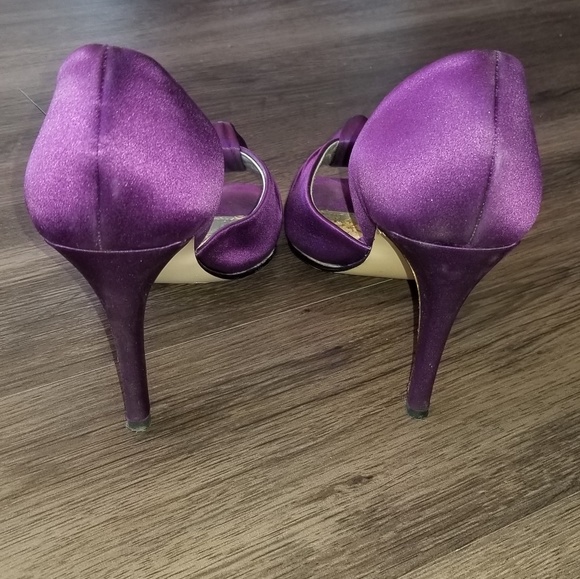 Adriana Silk Amethyst Heels - Picture 3 of 7